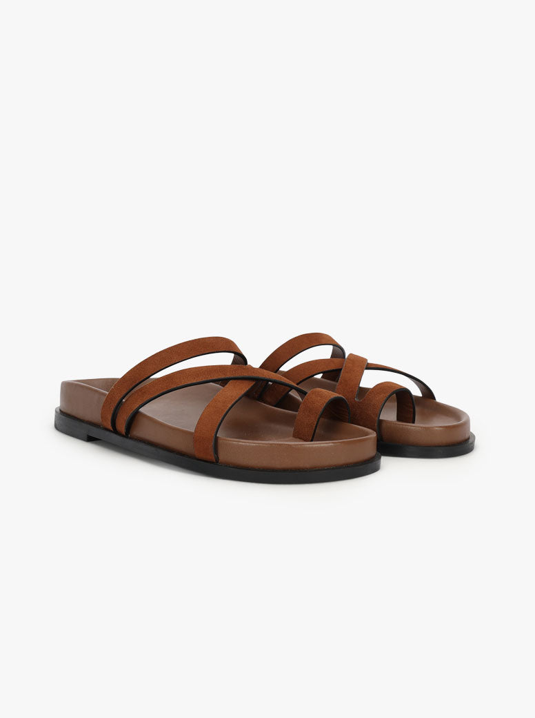 Ariadne Slide tan suede