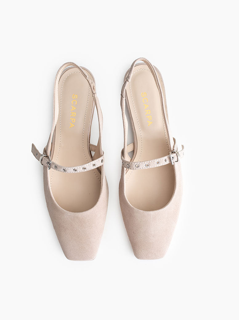 Alba taupe suede