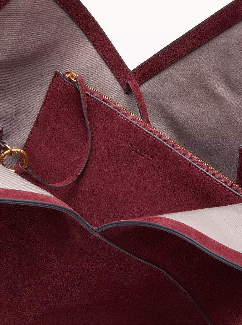 Alix Tote garnet suede