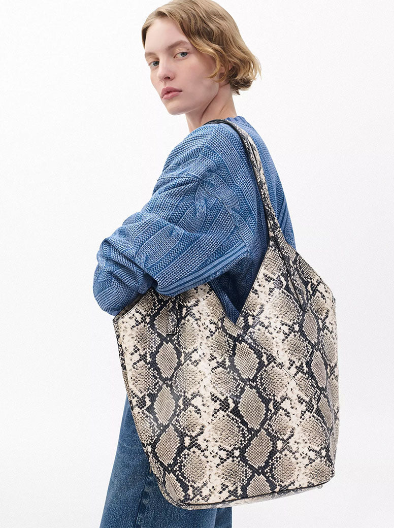 Alix Tote natural python