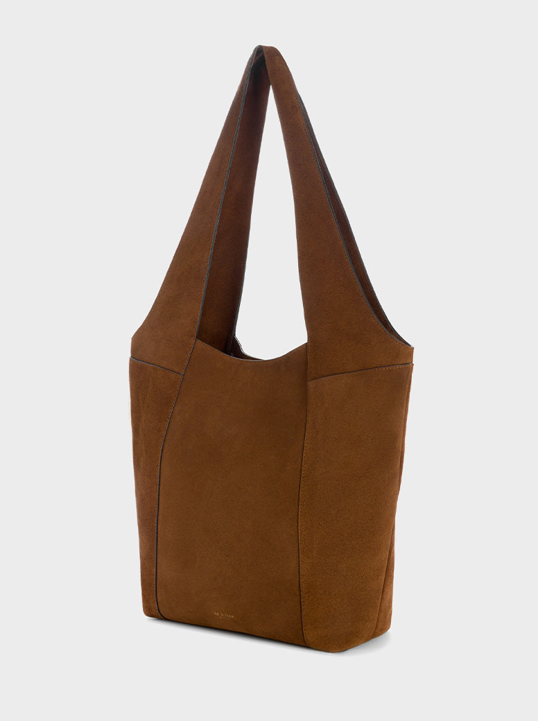 Brayton Large Shopper golden brown suede