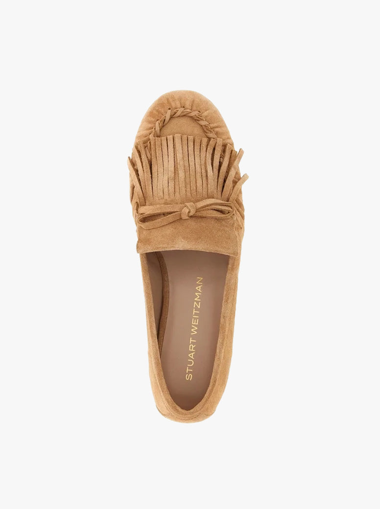 Britt Fringe light camel suede