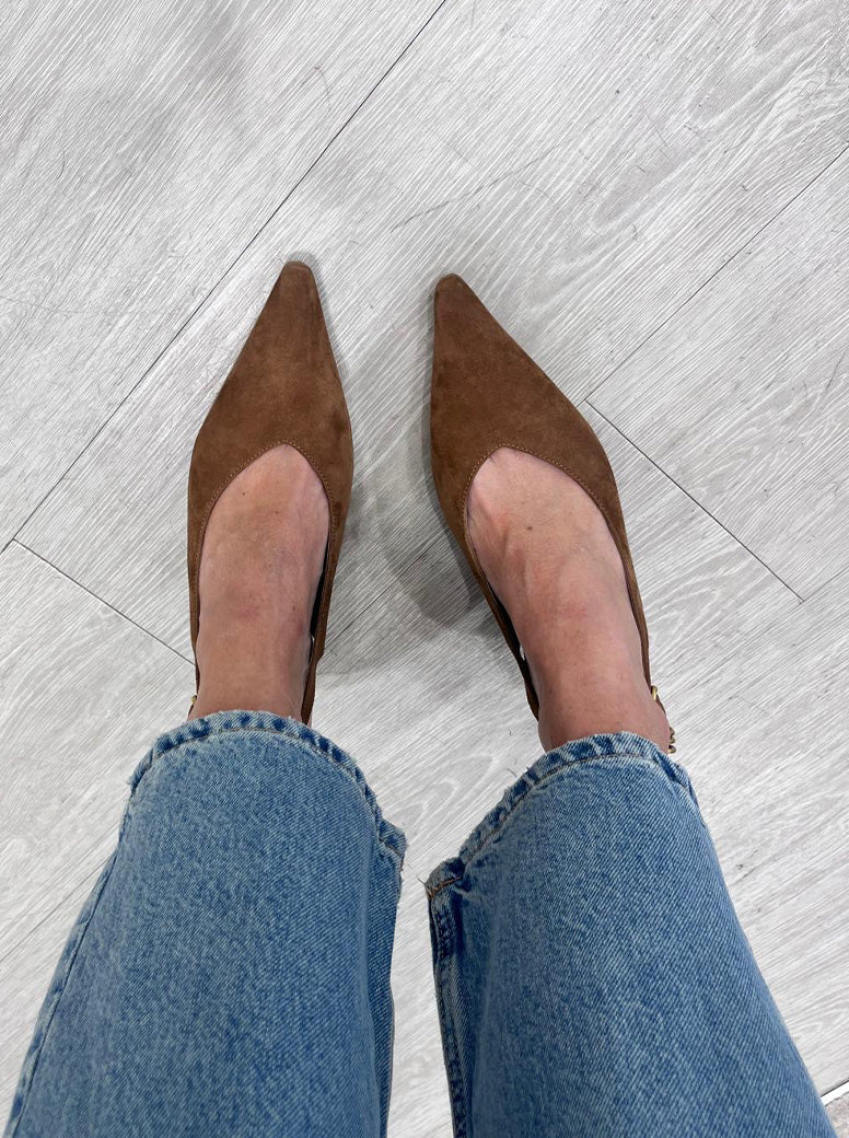 Brynn Slingback tan suede