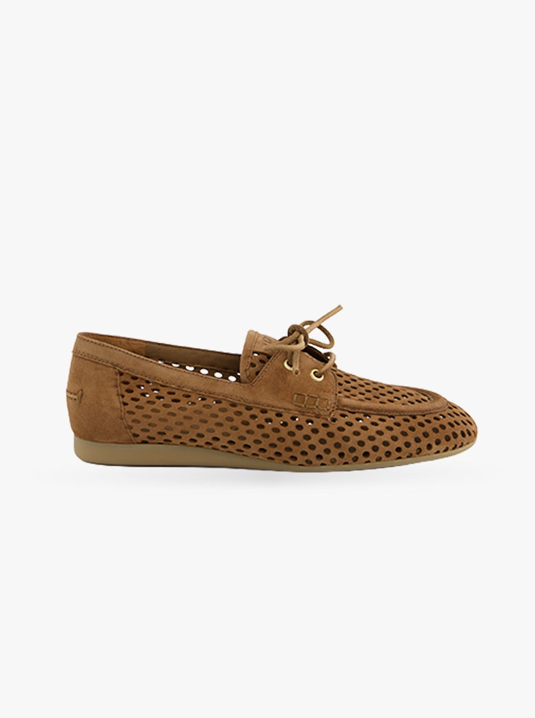 Cynthia dark tan suede
