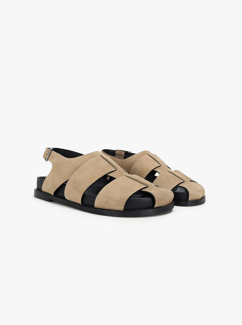 Triton Sandal oat suede