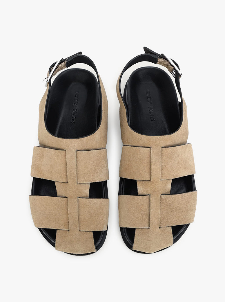 Triton Sandal oat suede