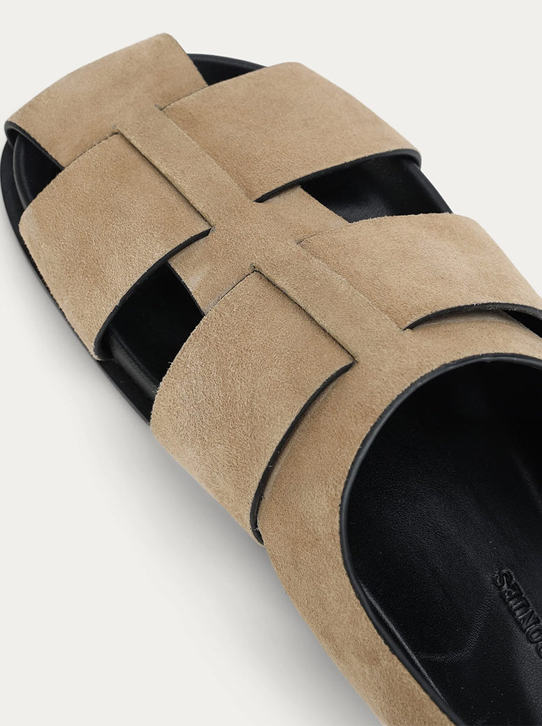 Triton Sandal oat suede