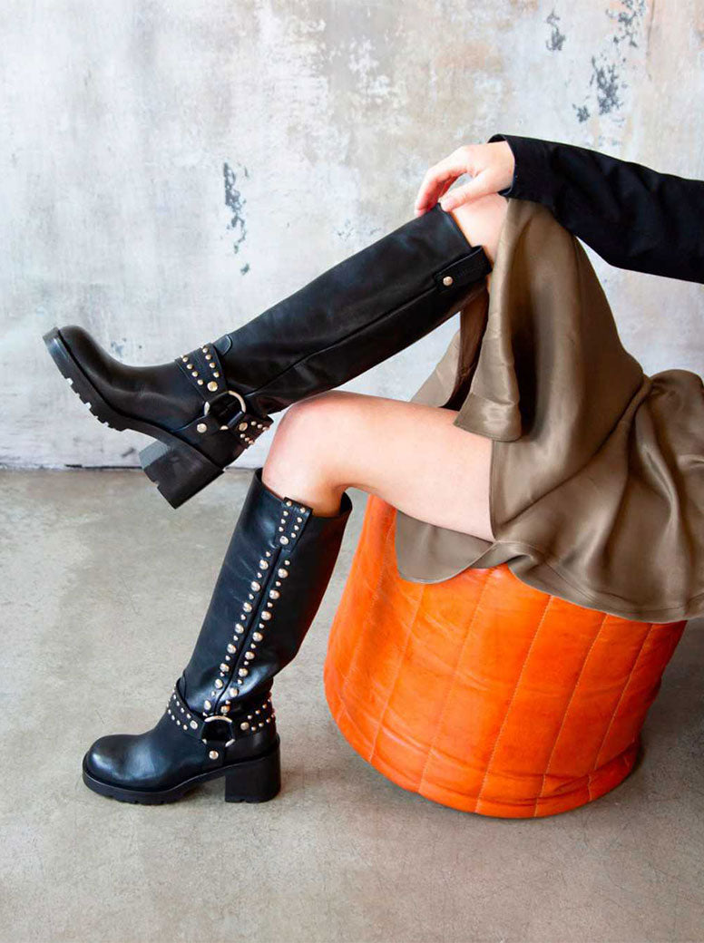 Estella black leather