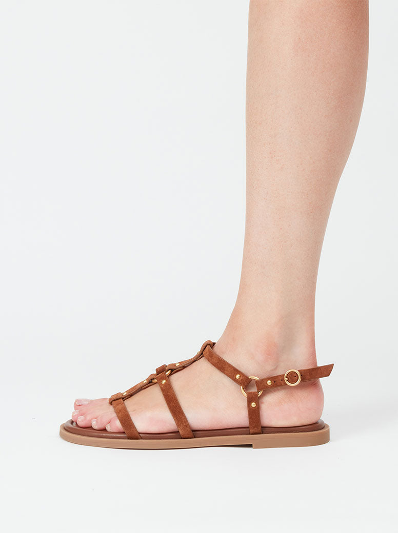 Geo Harness tan suede