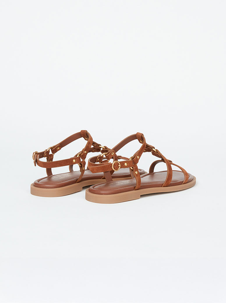 Geo Harness tan suede