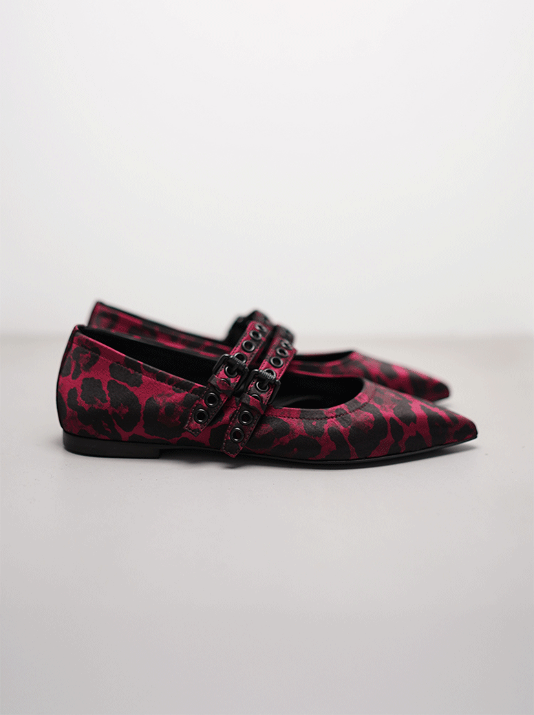 Gianna red / black leopard