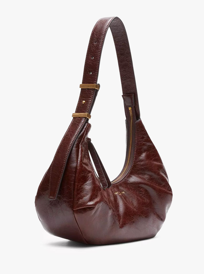 Hudson Hobo brown crinkle