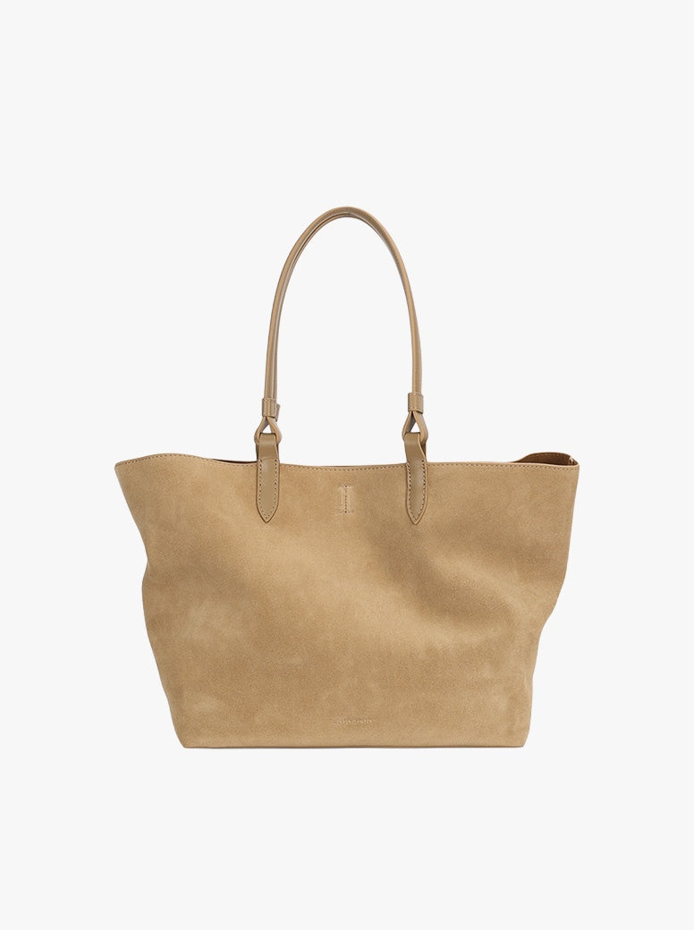 Large Bandit Tote oat suede