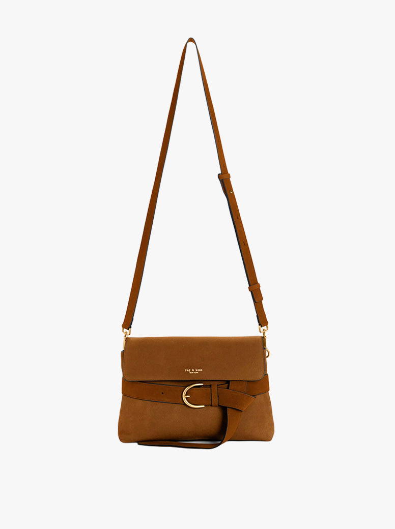 Lexington Flap golden brown suede