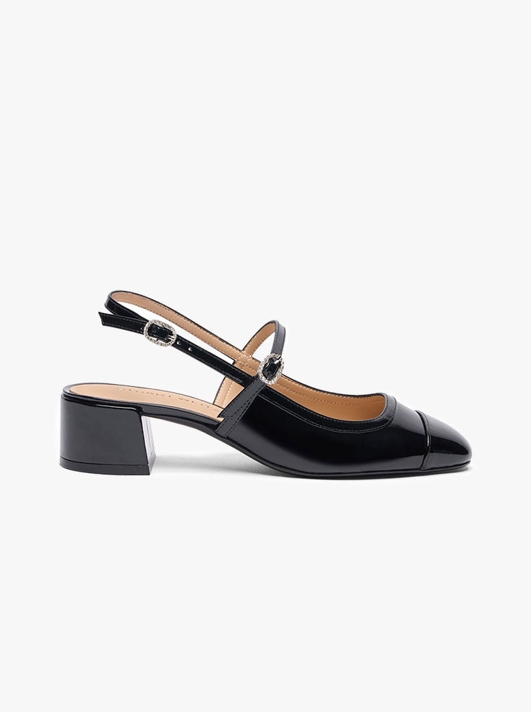 Maeve Crystal black patent