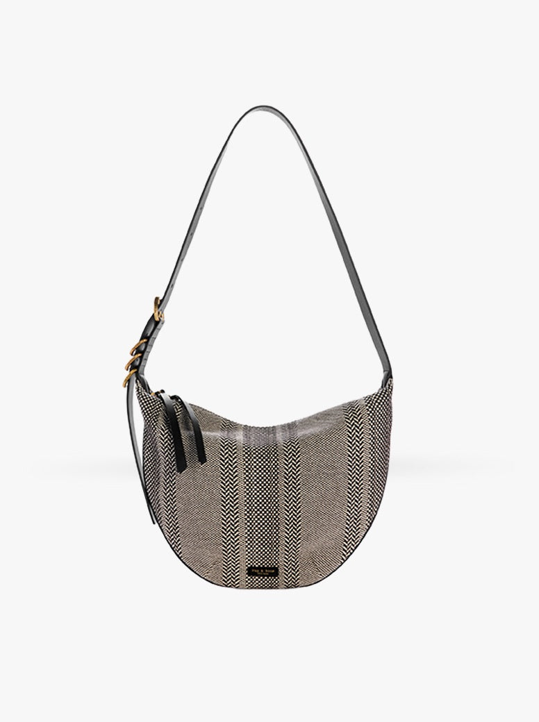 Mercer Medium Hobo dark brown jacquard