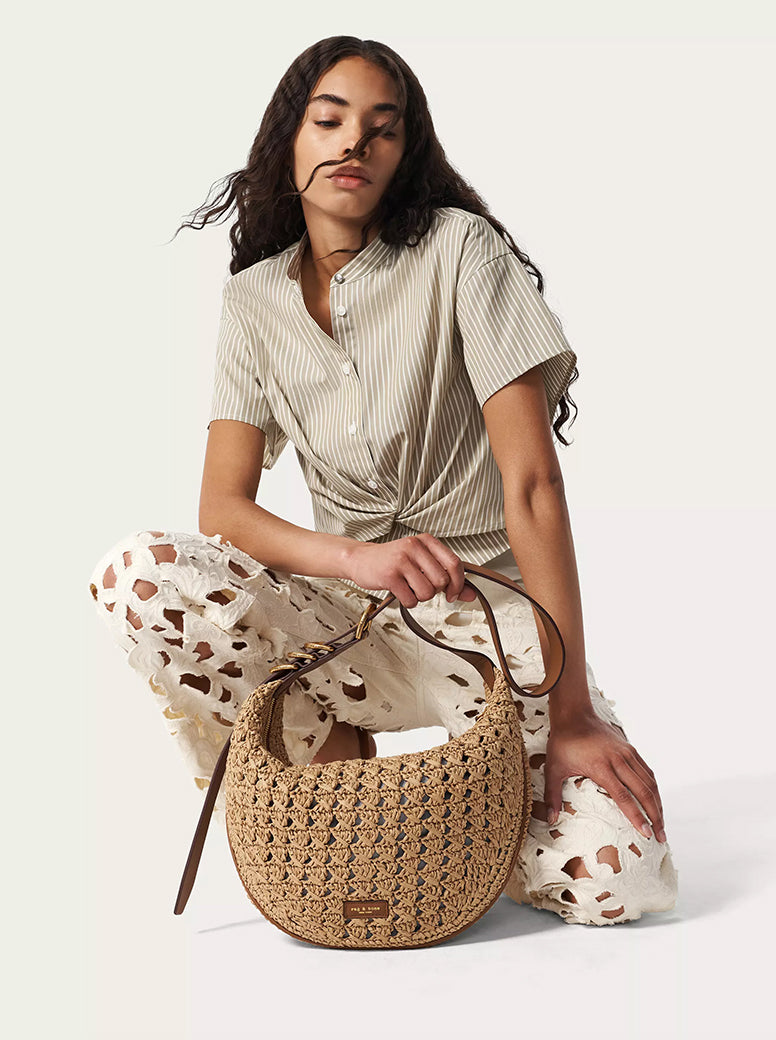 Mercer Medium Hobo raffia / tan