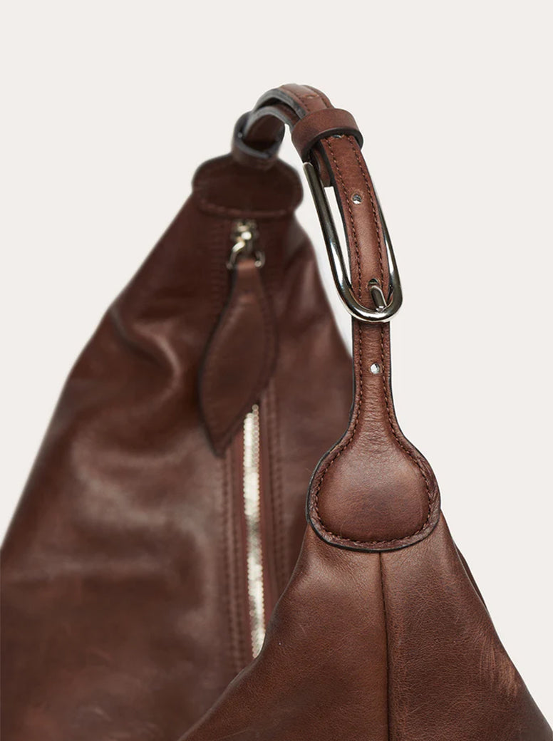 Pillow Shoulder Bag dark brown