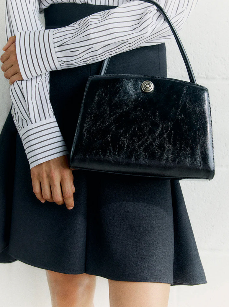 Pushlock Lady Bag black glossy