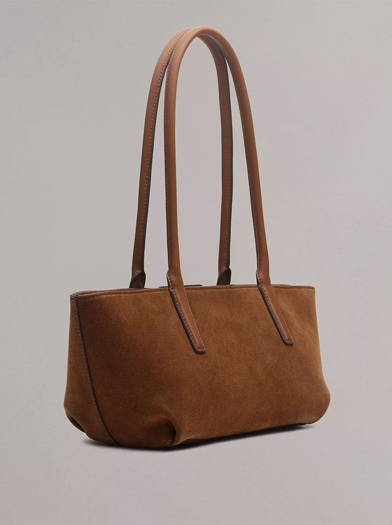 Realm Top Handle tan suede