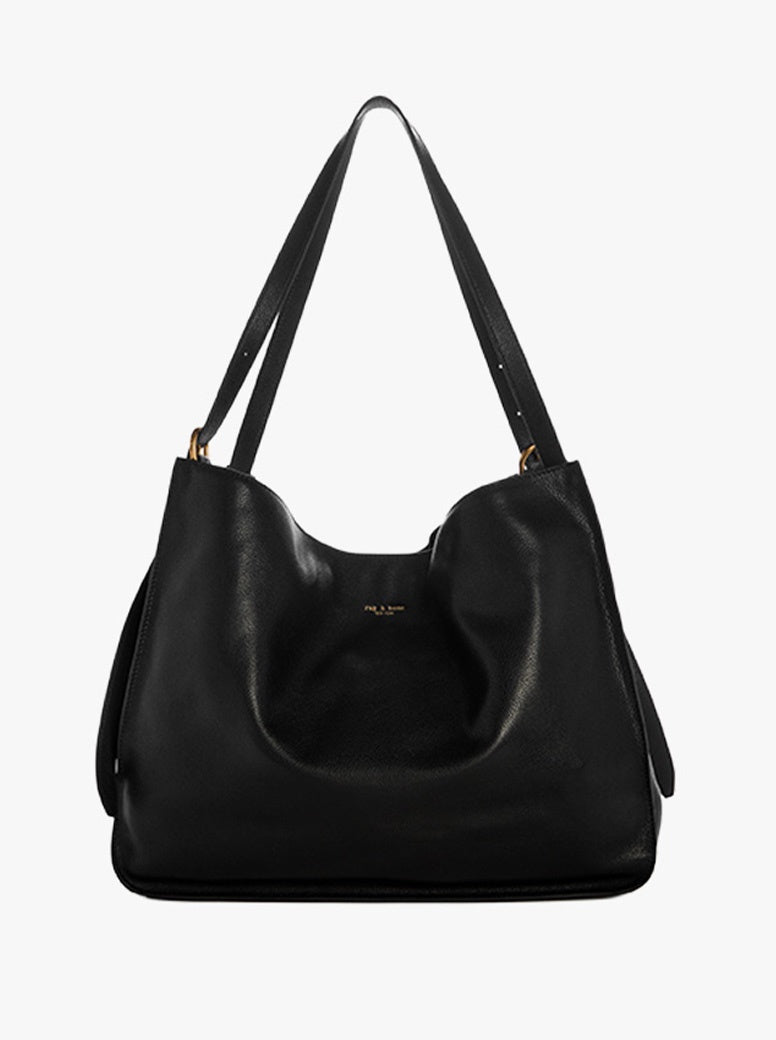 River Large Tote black leather