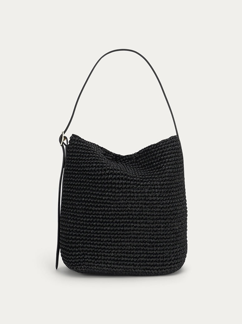 Rush Tote black raffia