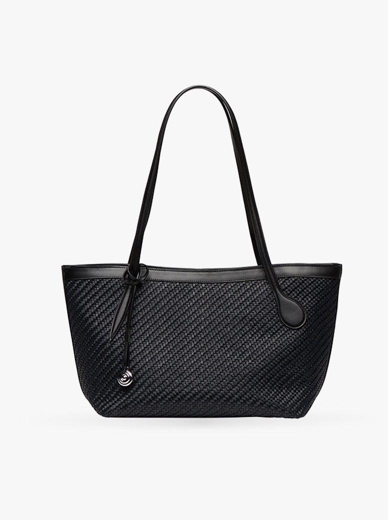 Sprout Tote Midi black raffia
