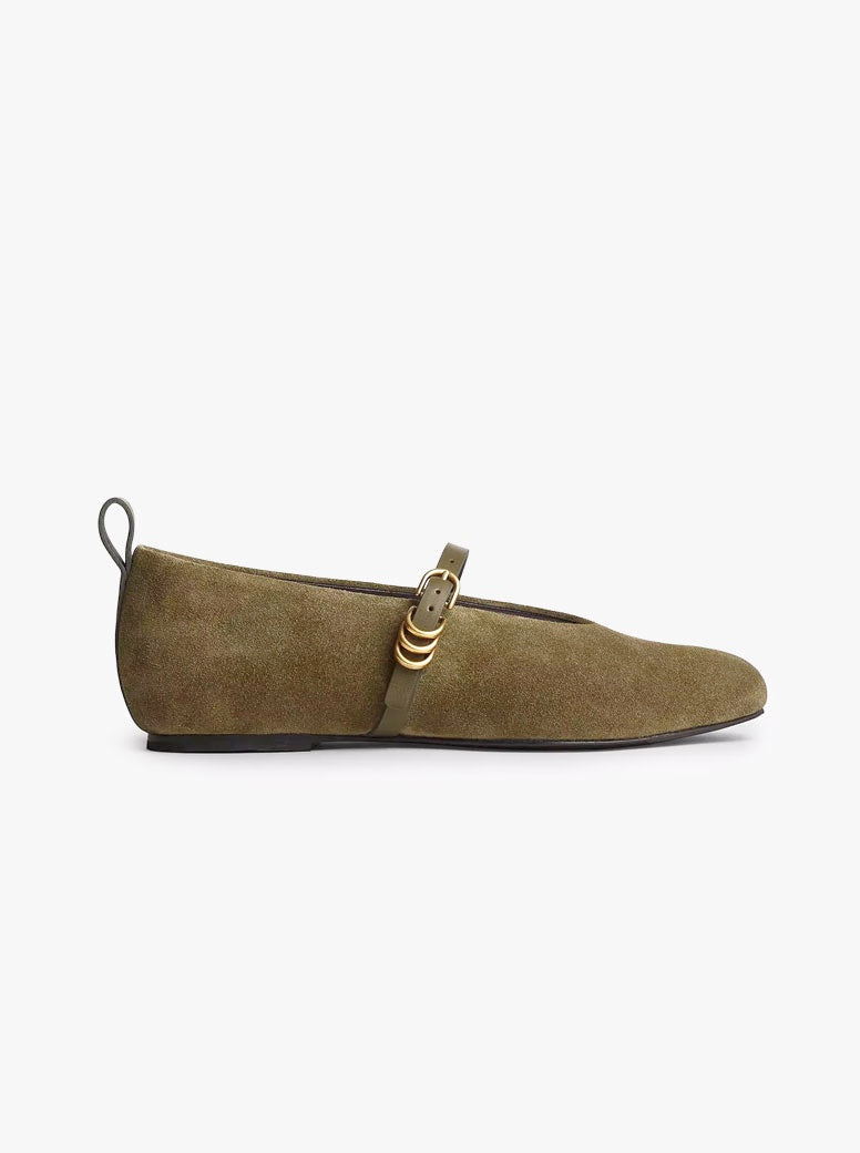 Spire Mary Jane olive suede