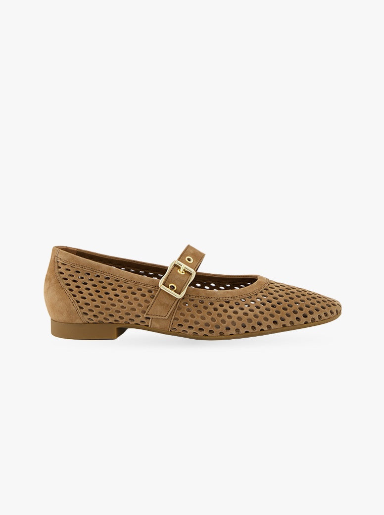Terese dark tan suede