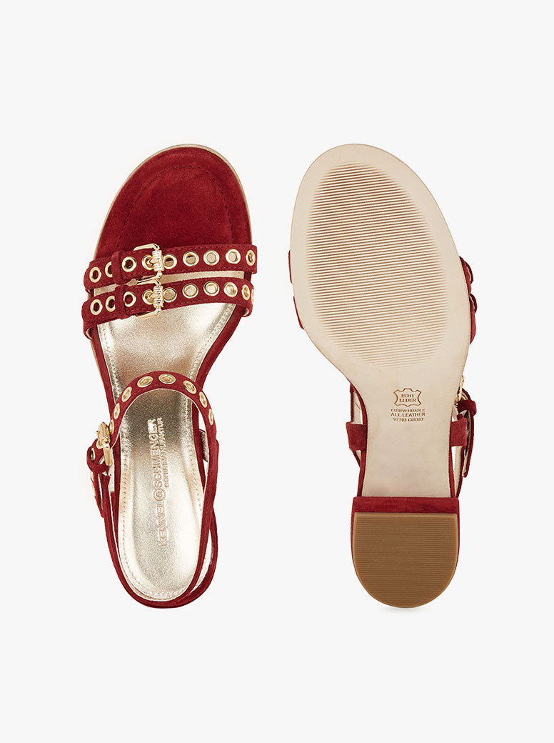 Viola burgundy suede