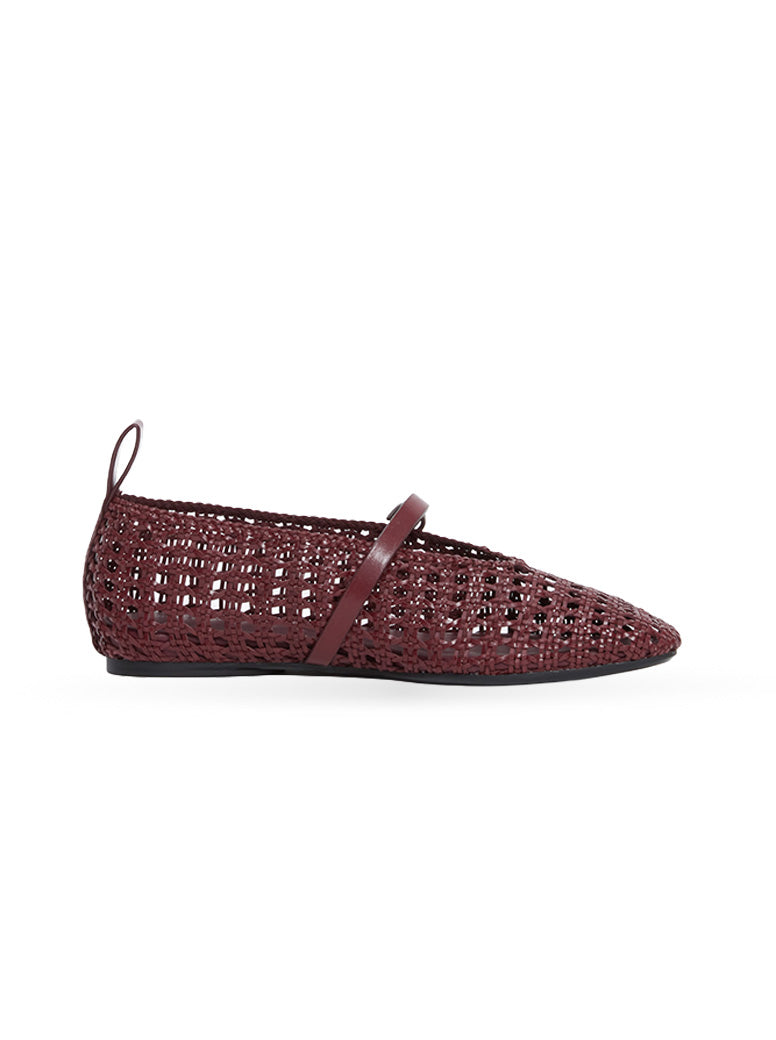 Spire Mary Jane burgundy woven
