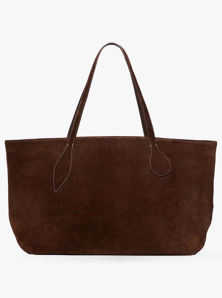 Mega Sprout Tote dark brown suede