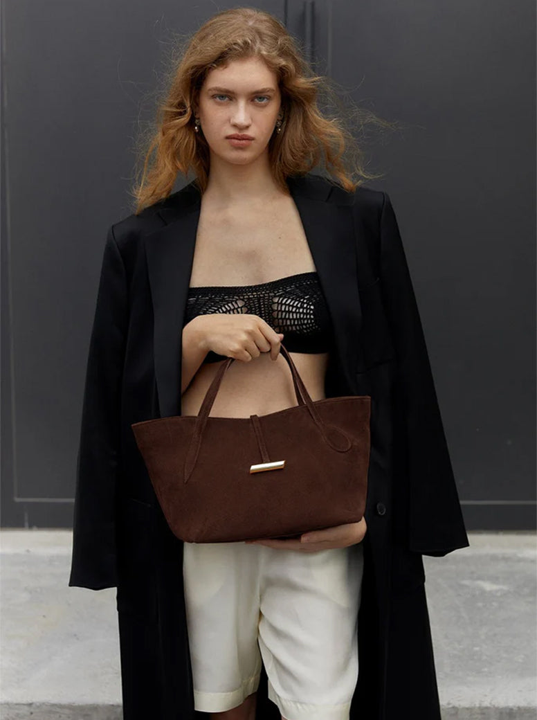 Petite Penne Tote dark brown
