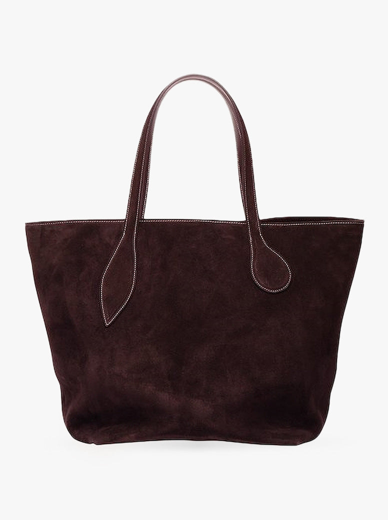 Sprout Tote Dark Brown Suede - Little Liffner