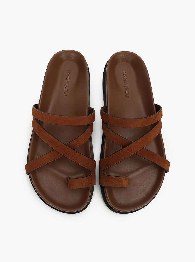 Ariadne Slide tan suede