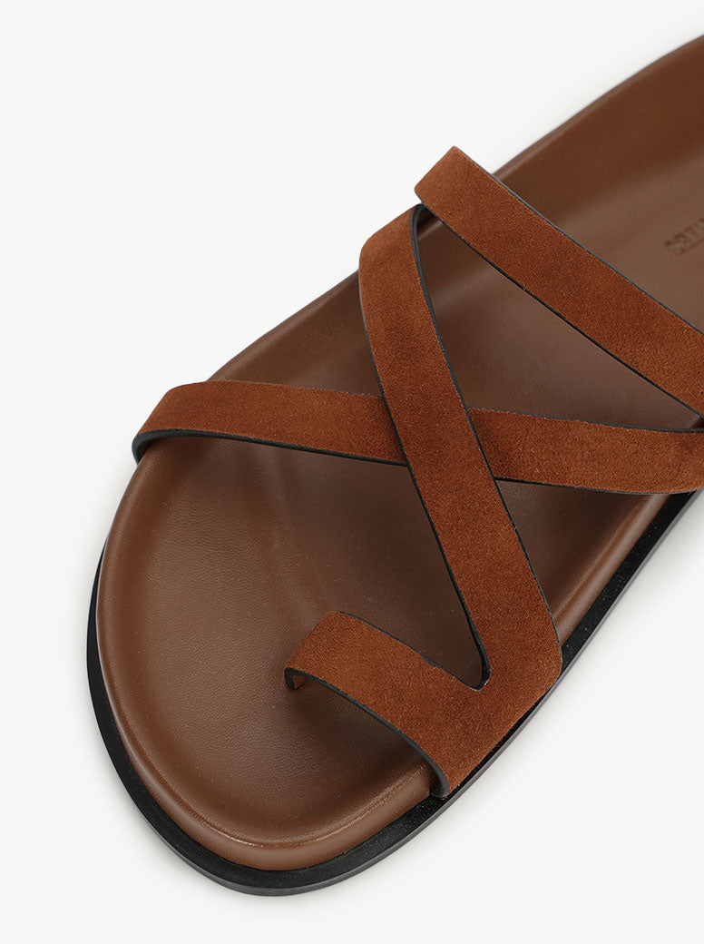 Ariadne Slide tan suede
