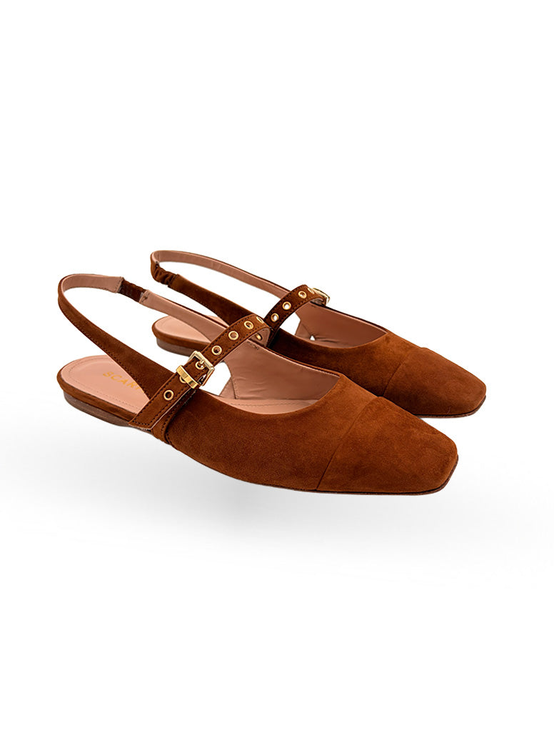 Alba caramel suede