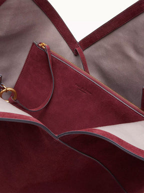 Alix Tote garnet suede