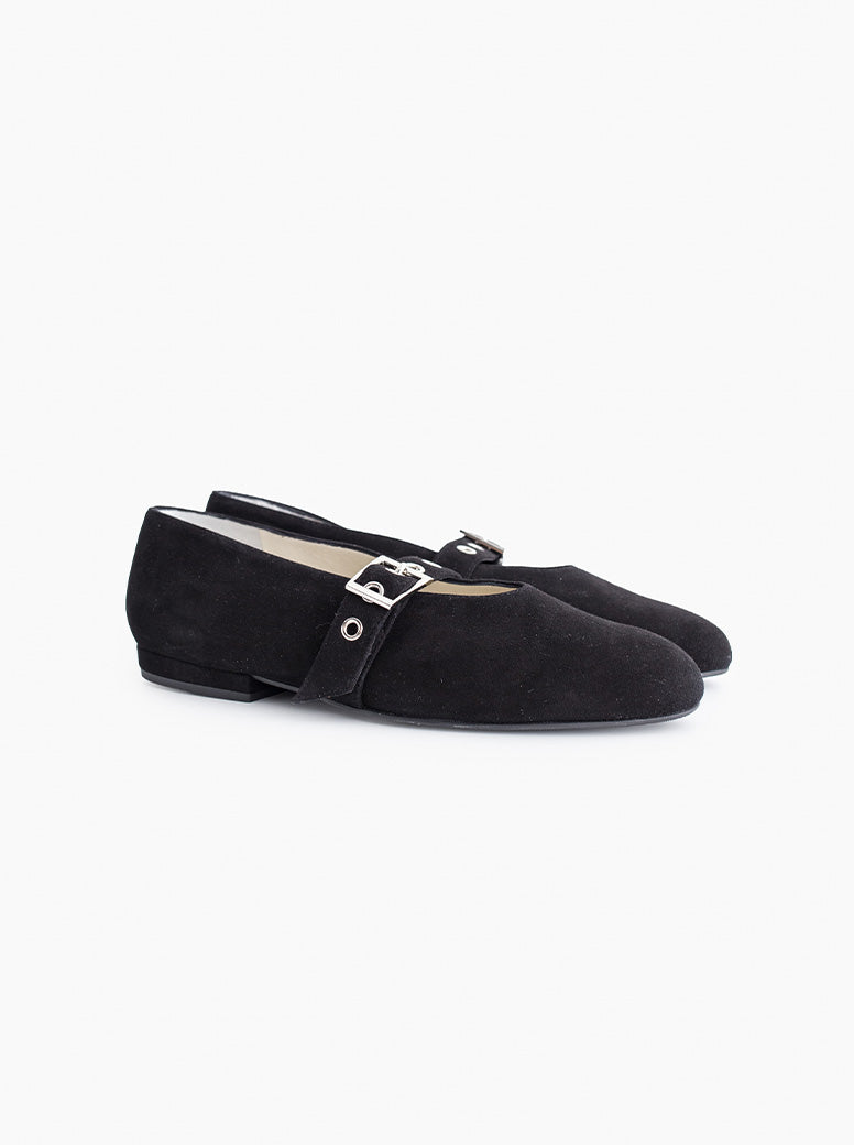 Amina black suede
