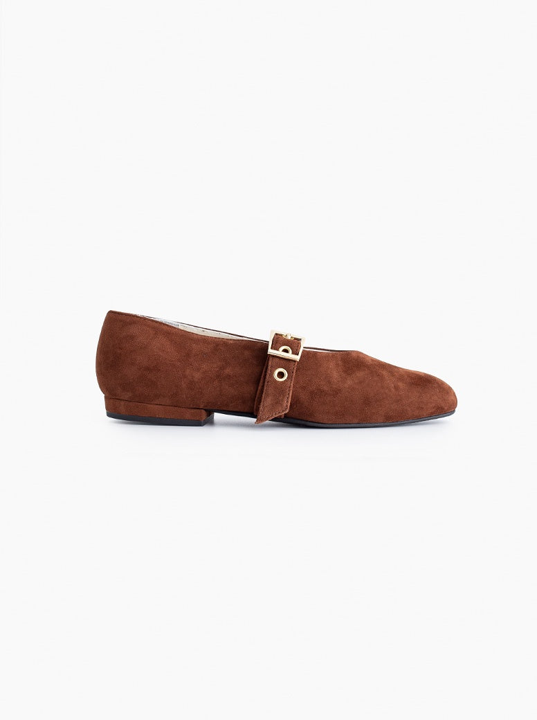 Amina chocolate suede