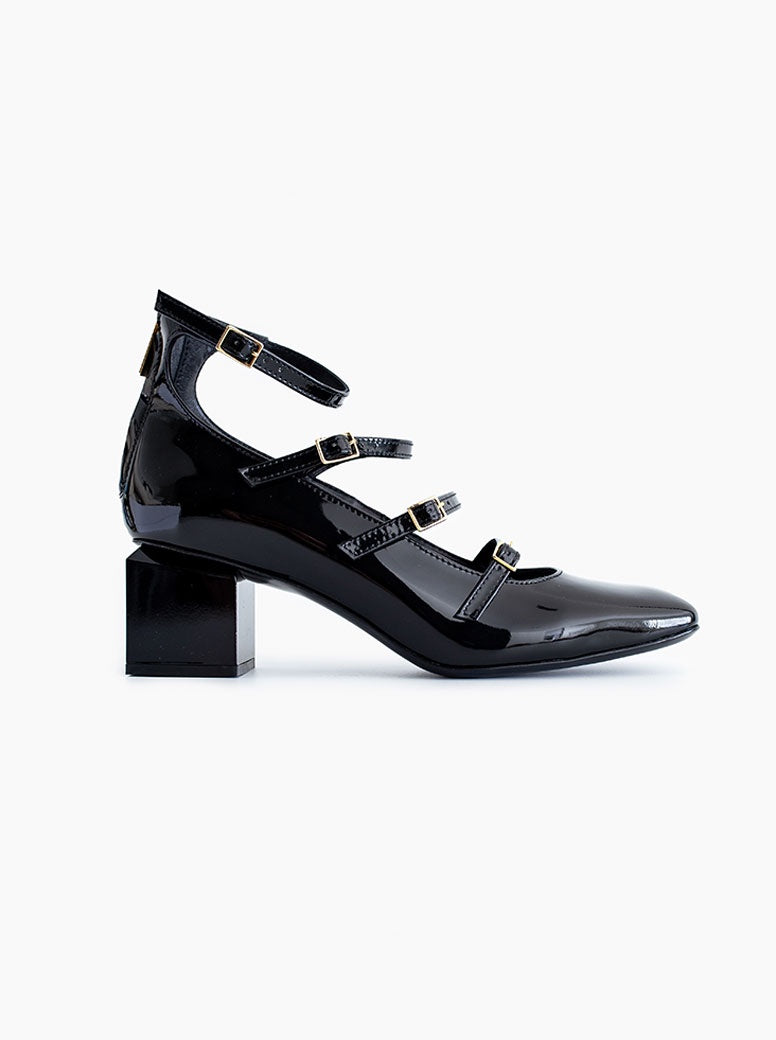 Angie Straps black patent