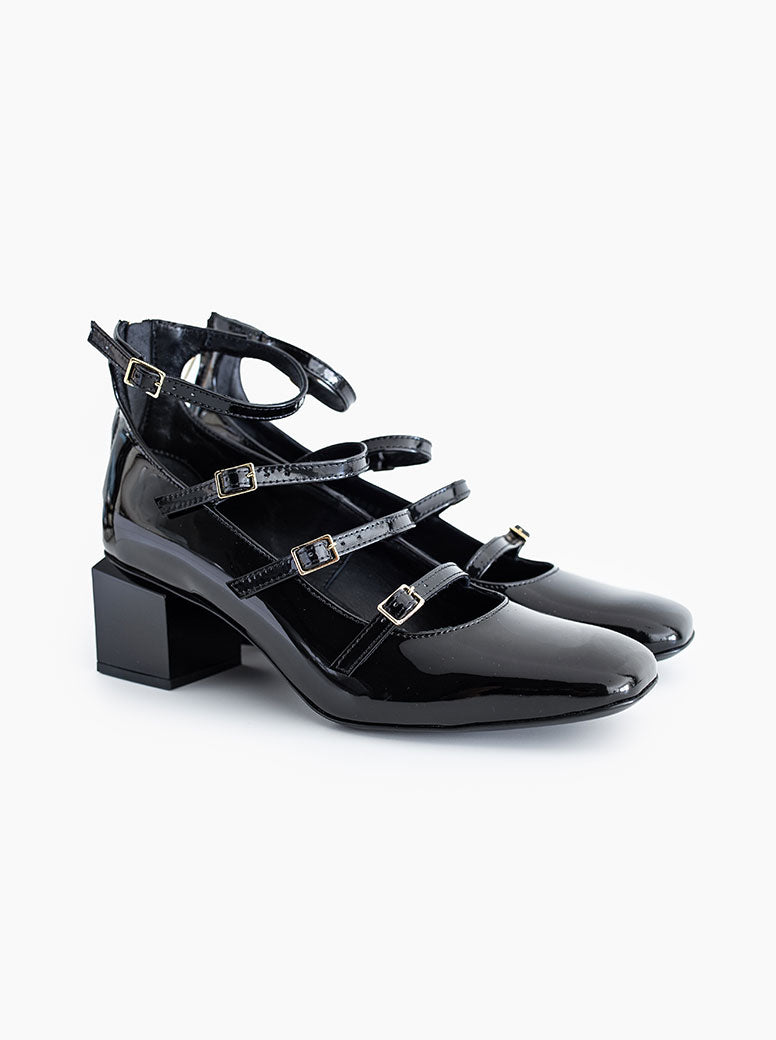 Angie Straps black patent