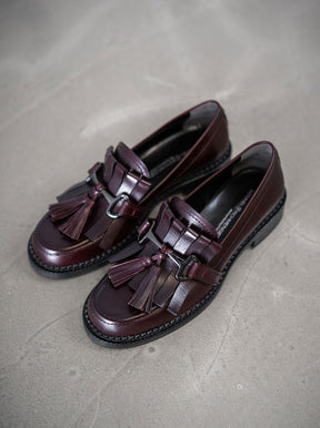 April burgundy leather