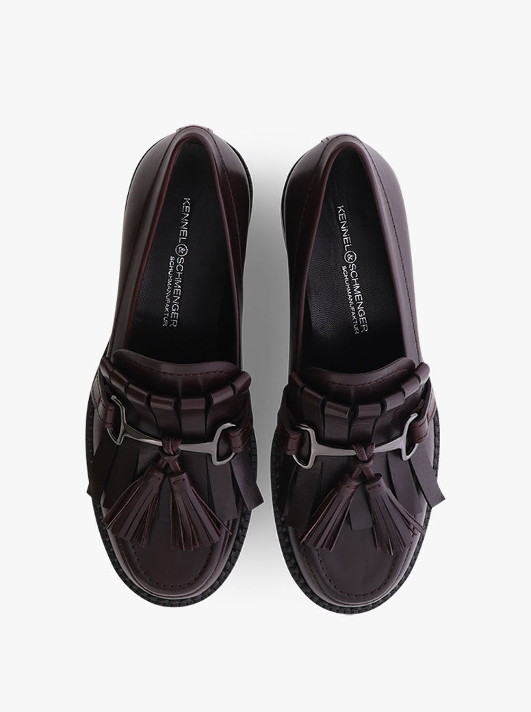 April burgundy leather