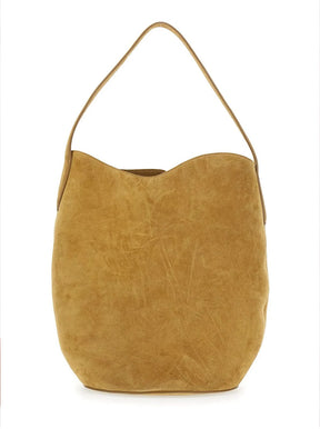 Belted Bucket Bag large sand suede