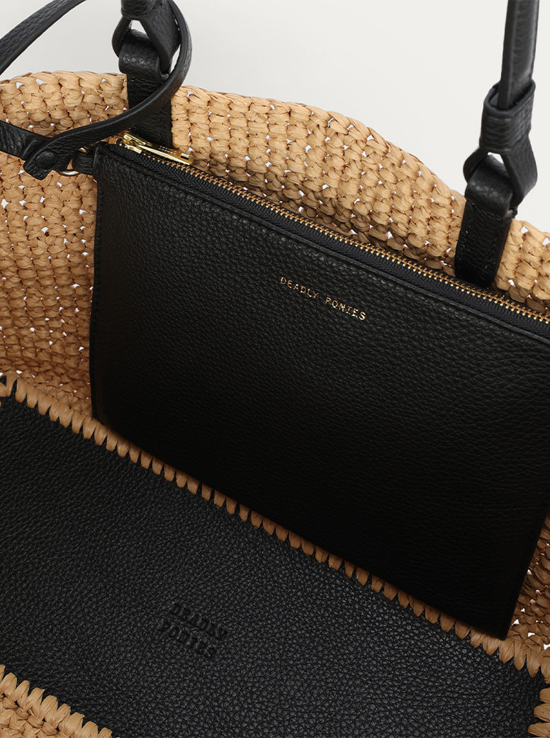 Medium Bandit Tote natural raffia