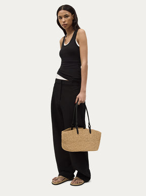 Medium Bandit Tote natural raffia