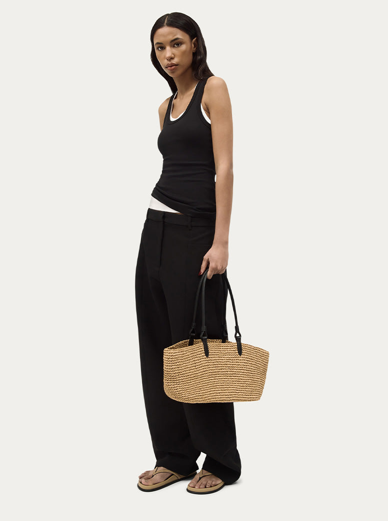 Medium Bandit Tote natural raffia