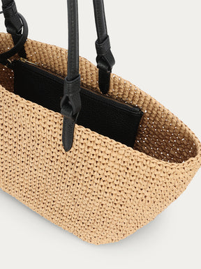 Medium Bandit Tote natural raffia
