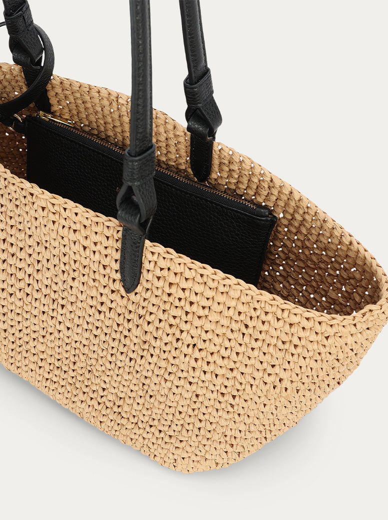 Medium Bandit Tote natural raffia